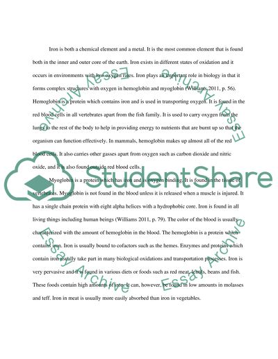 The role of iron in the body and its homeostasis