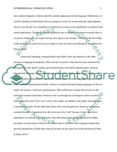 Interpersonal Communication
