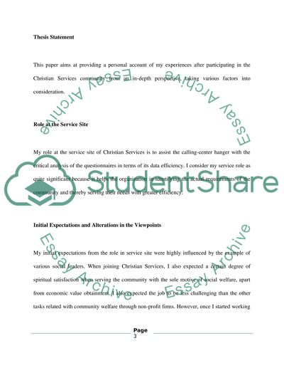 Surprises in the Christian Service Involvement