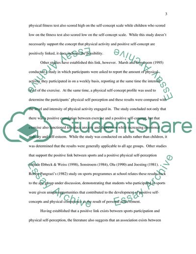 Relationship between Physical Self-Perceptions and Sports Activities