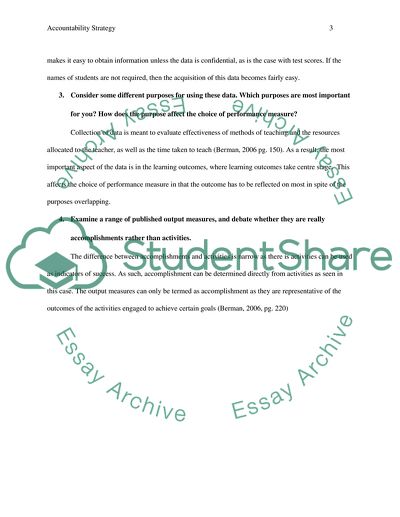 The Accountability Strategy read chapter 8