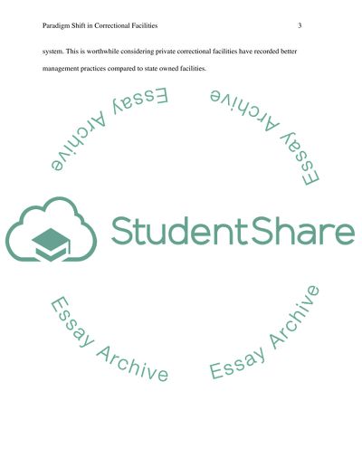 Management of Correctional Facilities