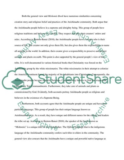 Creation Myth, Religious and Cultural Traditions of Anishinaabe People