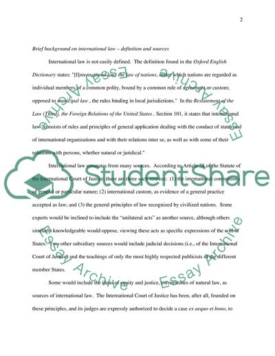 Public International Law