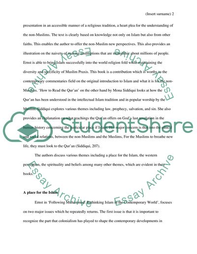 Comparison of Carl Ernsts Following Muhammad and Mona Siddiquis How to Read the Quran