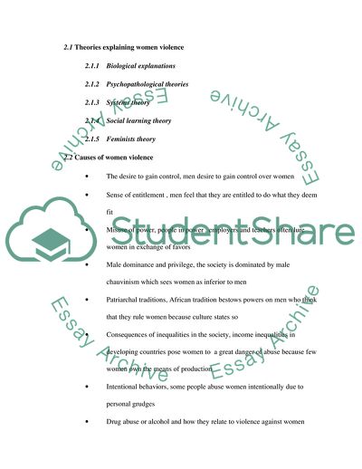 Violence against Women and Human Rights