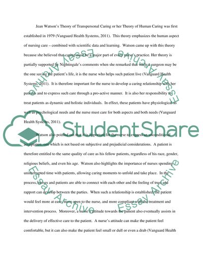 Nurse Theorist Jean Watson