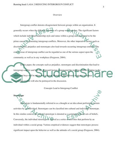LASA 2 Reducing Intergroup Conflict