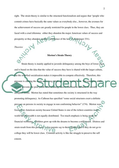 Mertons Strain Theory