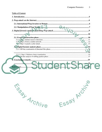 Forensics Based On Evidence Gathered With Peep Attacks
