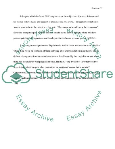 Women as Property and Marriage as Slavery (responses)