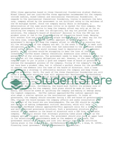 Market governmnet and orgainzations