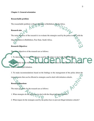 STRATEGIES USED BY THE POLICE TO DEAL WITH ILLEGAL IMMIGRATION IN BETHLEHEM, FREE STATE