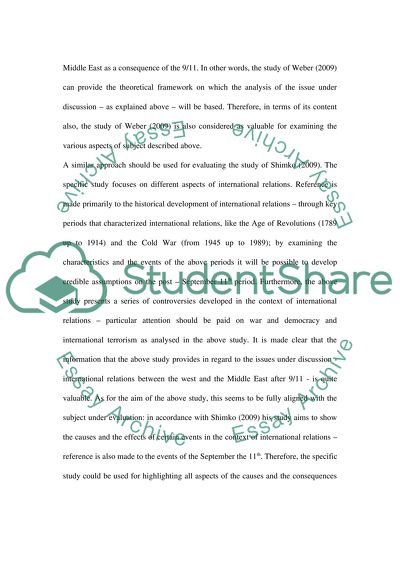 How Have International Relations Between the West and the Middle East been Influenced by 9/11