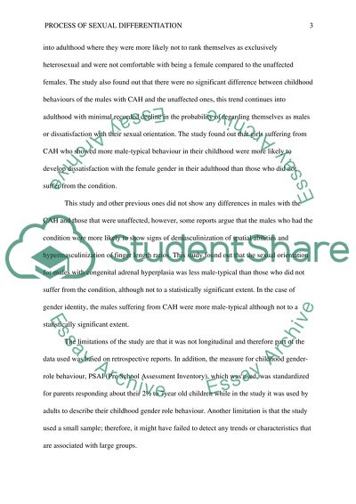 Process of Sexual Differentiation