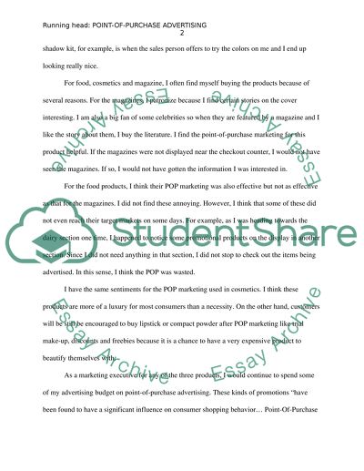 Point-Of-Purchase Advertising