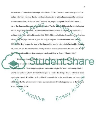 The Catholic Reformation