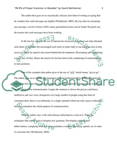 Identify the Claim 99.9% of Proper Grammar is Obsolete - CS2