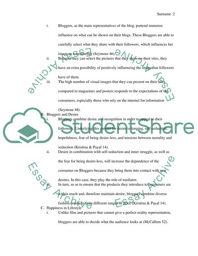 The outline of the term paper