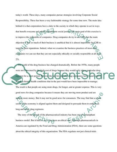 Ethics and Drug Companies