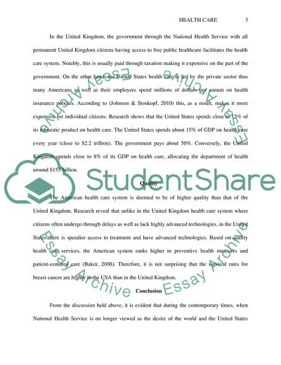 US Versus England Health Care Delivery System