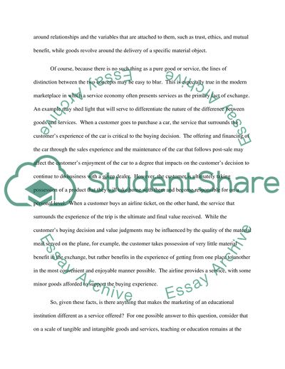 Product-Service Marketing and the Differentiation of Goals