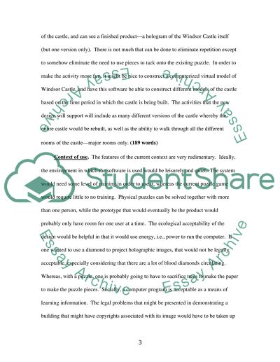 PACT Analysis and Prototype Design for an Interactive System