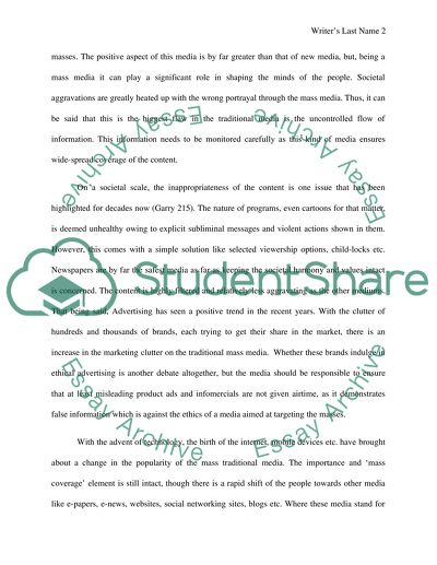 Current Issues in the Media