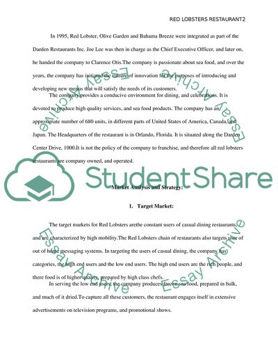 Food Service Company Profile and Analysis