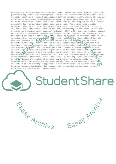 EasyJets Approach to Motivating Its Employees