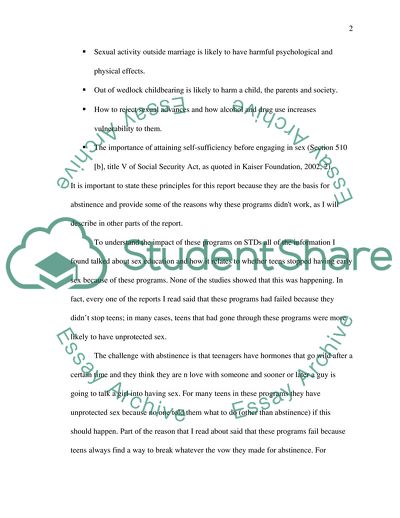 Has Abstinence-Only Curriculum Impacted Sexually Transmitted Disease Rates