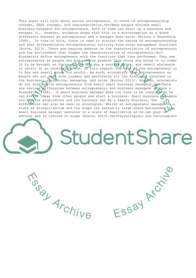 Developing the Characteristics of an Entrepreneur