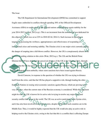 Conflict in Fragile States Policy