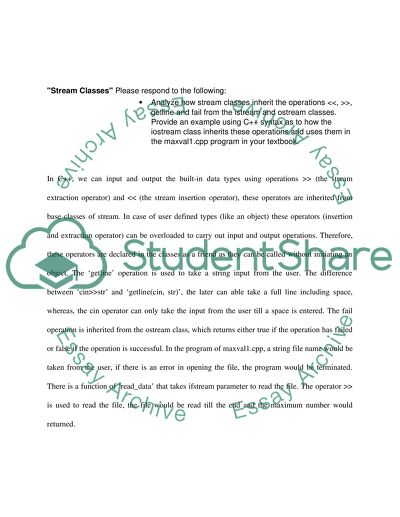 How C++ input/output library classes, functions , and streams are related to inheritance