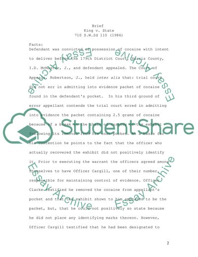Initial Research, Thesis, and Case Brief