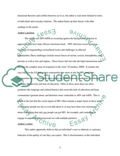 HIV and AIDS among African Americans