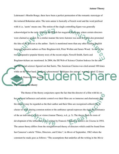 Auteur Theory & Directorial Burlesque