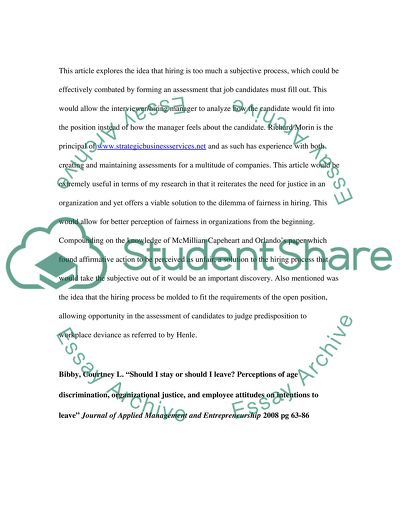 Organizational Justice