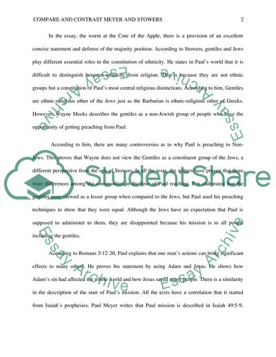 Compare and contrast Meyer and Stowers