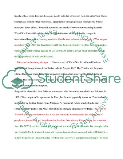 How Has the International Boundary Changed since the End of the Second World War