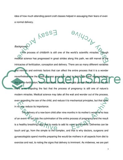 The Usefulness of Parent Craft Classes in Reducing the Fears