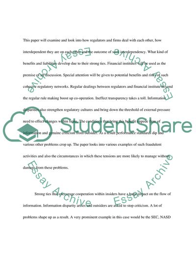 Regulatory Issues for Public and Private Organizations