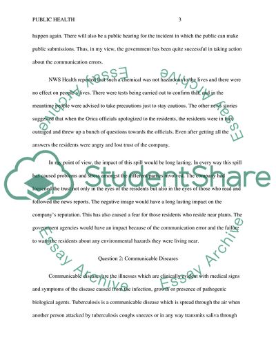 Incidents With Environmental Health