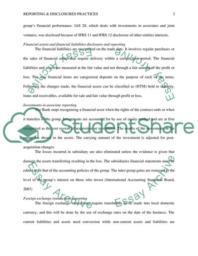 Reporting and Disclosure Practices