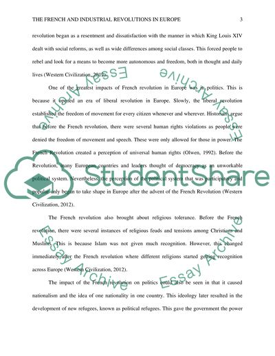 Impacts of the French and Industrial Revolutions