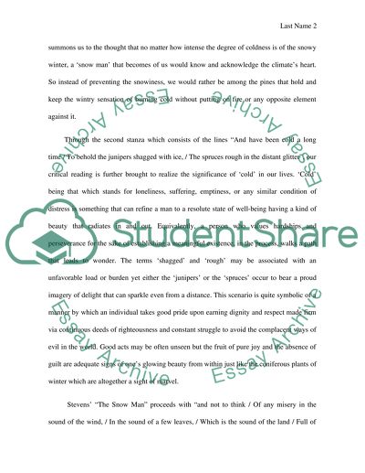 The Snow Man and Thirteen Ways of Looking at a Blackbird