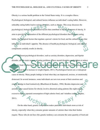 The Psychological, Biological, and Cultural Causes of Obesity