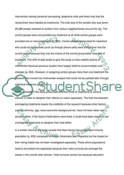 Evaluate two articles on voter turn out. Articles will be uploaded