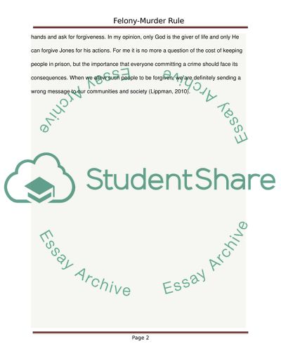 Contemporary Criminal Law - Felony-Murder Rule