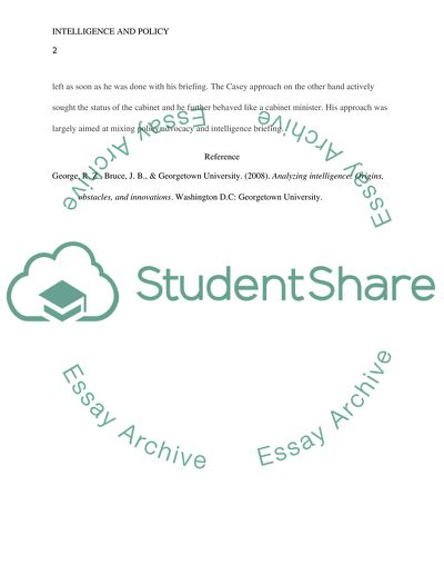 Intelligence and Policy